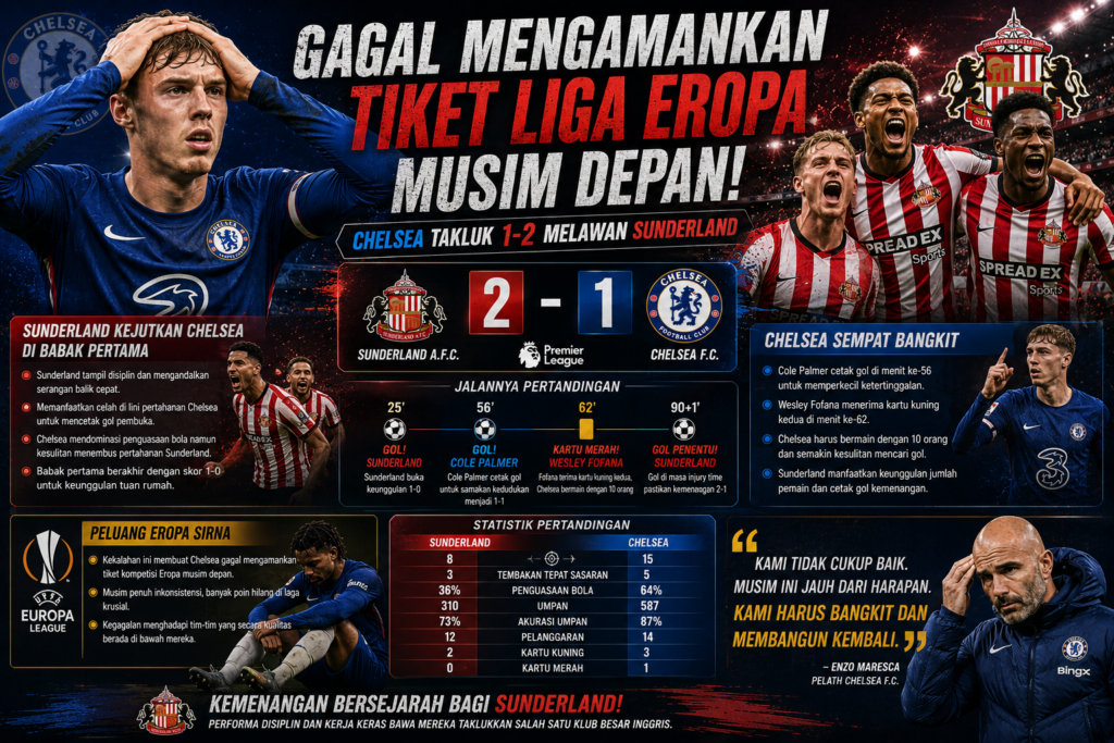Chelsea vs Sunderland 1-2