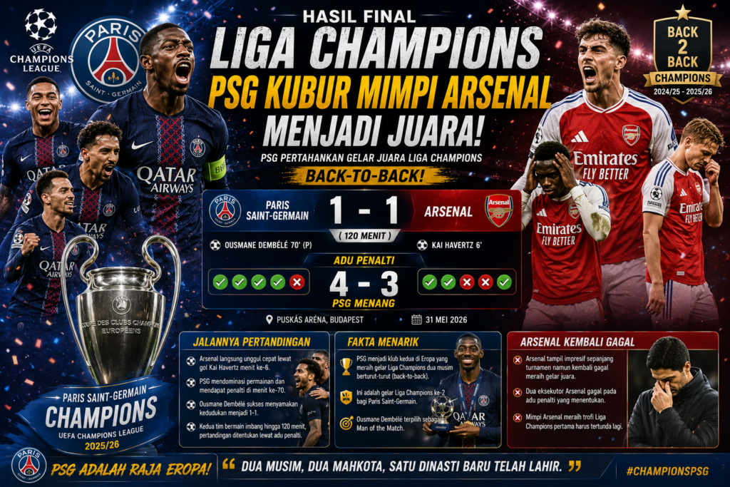 PSG Juara Liga Champions 2026
