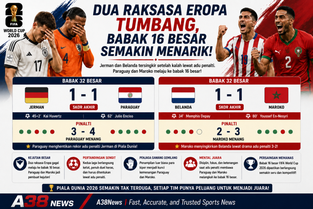 Dua raksasa Eropa tumbang