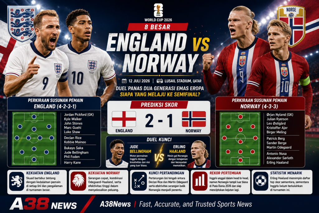 Prediksi England vs Norway