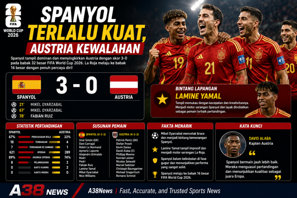 Spanyol 3-0 Austria